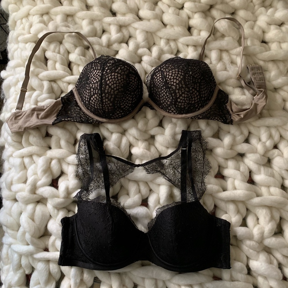 Two Victoria secret bras